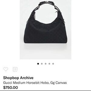 Gucci horsebit medium hobo bag